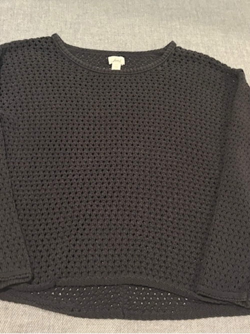 Levi's Black Open-Knit Crewneck Sweater